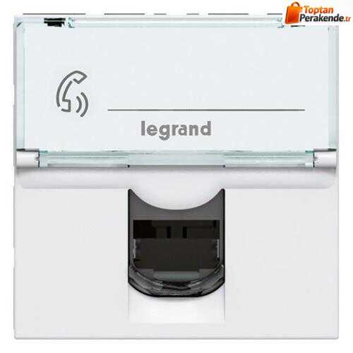 Legrand Telefon Prizi - RJ11 - 4 Kontak - 2 Modül - Beyaz